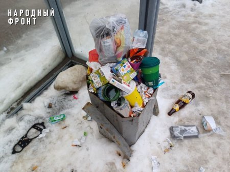Фотофакт: В Архангельске мусор не тает