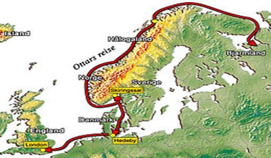 Карта путешествия Оттара.